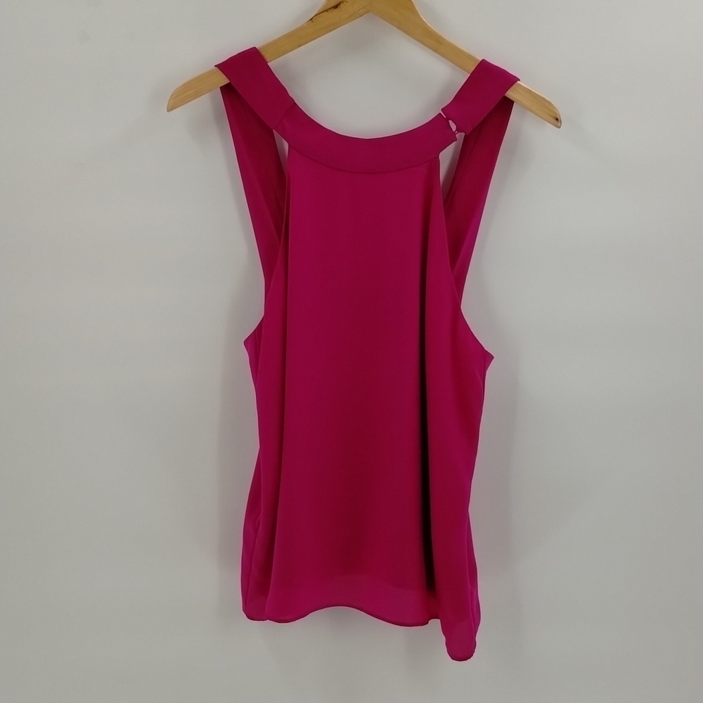 Dainty Hooligan Twist of Fate blouse top fuchsia magenta pink  large button